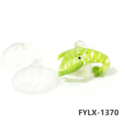 Hõljuvast klaasist punase homaari minikujukeste ripats Armsad võlusid vähid krevettid krevetid pisikesed kujude kaunistused akvaariumi sisustustarbed