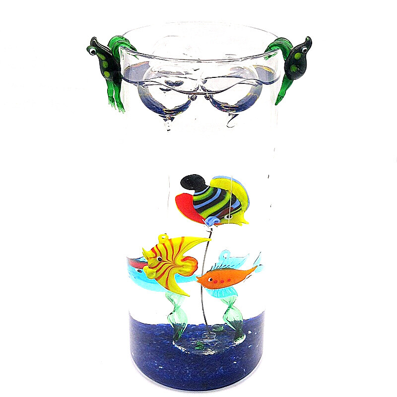 Hõljuvast klaasist punase homaari minikujukeste ripats Armsad võlusid vähid krevettid krevetid pisikesed kujude kaunistused akvaariumi sisustustarbed