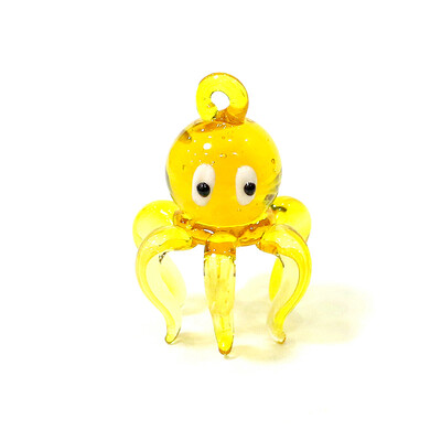 Χαριτωμένο Μουράνο Γυάλινο Χταπόδι Μίνι Φιγούρα Κρεμαστό Ενυδρείο Διακόσμηση Κρεμαστό στολίδι θαλάσσιων ζώων Γυναικεία αξεσουάρ κατασκευής κοσμημάτων DIY