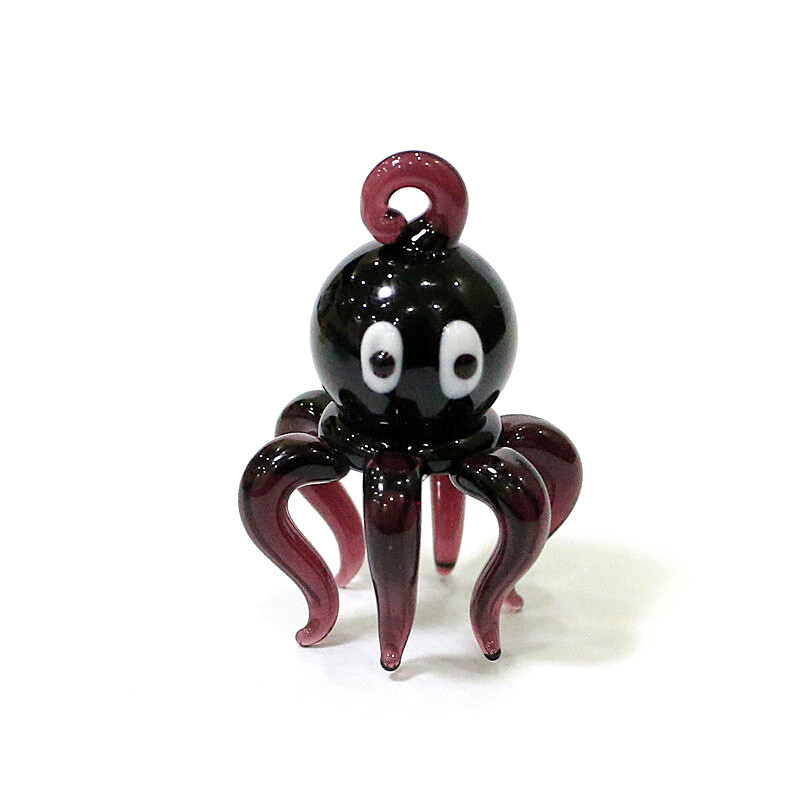 Χαριτωμένο Μουράνο Γυάλινο Χταπόδι Μίνι Φιγούρα Κρεμαστό Ενυδρείο Διακόσμηση Κρεμαστό στολίδι θαλάσσιων ζώων Γυναικεία αξεσουάρ κατασκευής κοσμημάτων DIY