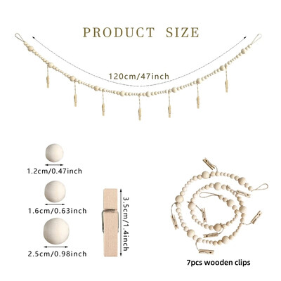 Fotode kuvamine Seinakaunistused Boho Kodukaunistus Puidust helmed Makraame seinavaip seinariputamiseks Toakaunistused Esteetiline kingitus