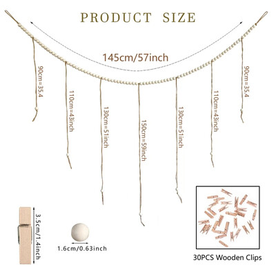 Fotode kuvamine Seinakaunistused Boho Kodukaunistus Puidust helmed Makraame seinavaip seinariputamiseks Toakaunistused Esteetiline kingitus