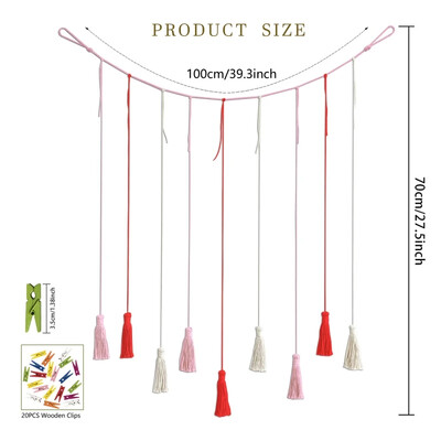 Fotode kuvamine Seinakaunistused Boho Kodukaunistus Puidust helmed Makraame seinavaip seinariputamiseks Toakaunistused Esteetiline kingitus