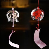 Ιαπωνικό Wind Bell 1PC Japan Wind Chimes Χειροποίητο γυαλί Furin Διακοσμήσεις σπιτιού Σπα Διακόσμηση γραφείου κουζίνας