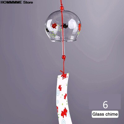Ιαπωνικό Wind Bell 1PC Japan Wind Chimes Χειροποίητο γυαλί Furin Διακοσμήσεις σπιτιού Σπα Διακόσμηση γραφείου κουζίνας