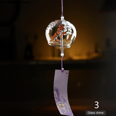 Ιαπωνικό Wind Bell 1PC Japan Wind Chimes Χειροποίητο γυαλί Furin Διακοσμήσεις σπιτιού Σπα Διακόσμηση γραφείου κουζίνας
