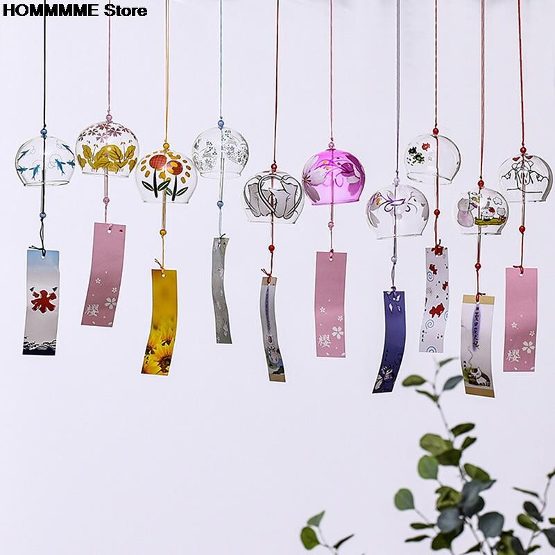 Ιαπωνικό Wind Bell 1PC Japan Wind Chimes Χειροποίητο γυαλί Furin Διακοσμήσεις σπιτιού Σπα Διακόσμηση γραφείου κουζίνας