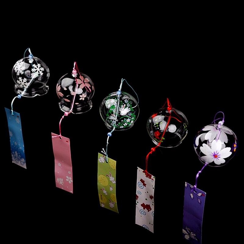 Ιαπωνικό Wind Bell 1PC Japan Wind Chimes Χειροποίητο γυαλί Furin Διακοσμήσεις σπιτιού Σπα Διακόσμηση γραφείου κουζίνας