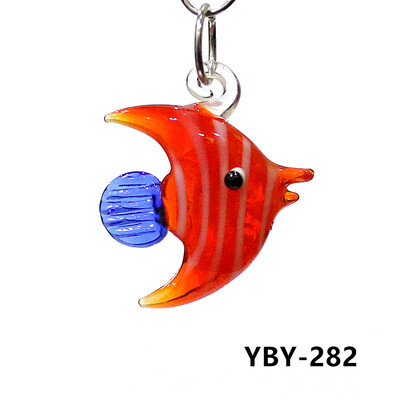 2τμχ Cute Sea Fish Charms Κρεμαστό Μίνι γυάλινο στολίδια ψαριών για Diy γυναίκες Κοσμήματα κολιέ σκουλαρίκια Βραχιόλι κατασκευής αξεσουάρ