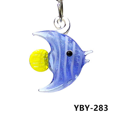 2τμχ Cute Sea Fish Charms Κρεμαστό Μίνι γυάλινο στολίδια ψαριών για Diy γυναίκες Κοσμήματα κολιέ σκουλαρίκια Βραχιόλι κατασκευής αξεσουάρ