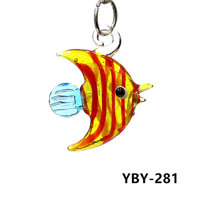2τμχ Cute Sea Fish Charms Κρεμαστό Μίνι γυάλινο στολίδια ψαριών για Diy γυναίκες Κοσμήματα κολιέ σκουλαρίκια Βραχιόλι κατασκευής αξεσουάρ