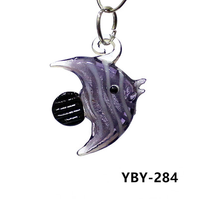 2τμχ Cute Sea Fish Charms Κρεμαστό Μίνι γυάλινο στολίδια ψαριών για Diy γυναίκες Κοσμήματα κολιέ σκουλαρίκια Βραχιόλι κατασκευής αξεσουάρ