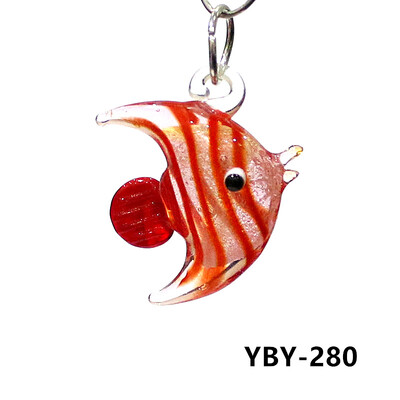 2τμχ Cute Sea Fish Charms Κρεμαστό Μίνι γυάλινο στολίδια ψαριών για Diy γυναίκες Κοσμήματα κολιέ σκουλαρίκια Βραχιόλι κατασκευής αξεσουάρ