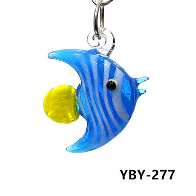 2τμχ Cute Sea Fish Charms Κρεμαστό Μίνι γυάλινο στολίδια ψαριών για Diy γυναίκες Κοσμήματα κολιέ σκουλαρίκια Βραχιόλι κατασκευής αξεσουάρ