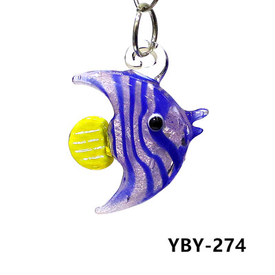 2τμχ Cute Sea Fish Charms Κρεμαστό Μίνι γυάλινο στολίδια ψαριών για Diy γυναίκες Κοσμήματα κολιέ σκουλαρίκια Βραχιόλι κατασκευής αξεσουάρ