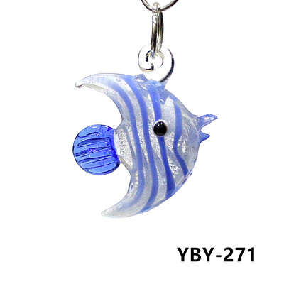 2τμχ Cute Sea Fish Charms Κρεμαστό Μίνι γυάλινο στολίδια ψαριών για Diy γυναίκες Κοσμήματα κολιέ σκουλαρίκια Βραχιόλι κατασκευής αξεσουάρ
