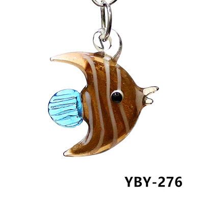 2τμχ Cute Sea Fish Charms Κρεμαστό Μίνι γυάλινο στολίδια ψαριών για Diy γυναίκες Κοσμήματα κολιέ σκουλαρίκια Βραχιόλι κατασκευής αξεσουάρ