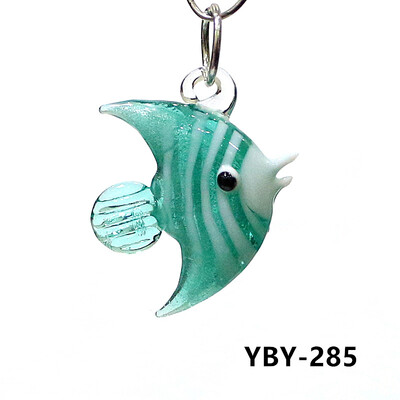 2τμχ Cute Sea Fish Charms Κρεμαστό Μίνι γυάλινο στολίδια ψαριών για Diy γυναίκες Κοσμήματα κολιέ σκουλαρίκια Βραχιόλι κατασκευής αξεσουάρ