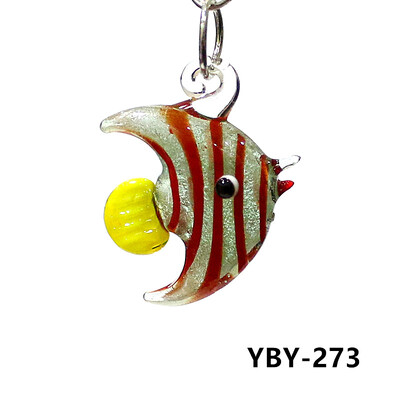 2τμχ Cute Sea Fish Charms Κρεμαστό Μίνι γυάλινο στολίδια ψαριών για Diy γυναίκες Κοσμήματα κολιέ σκουλαρίκια Βραχιόλι κατασκευής αξεσουάρ