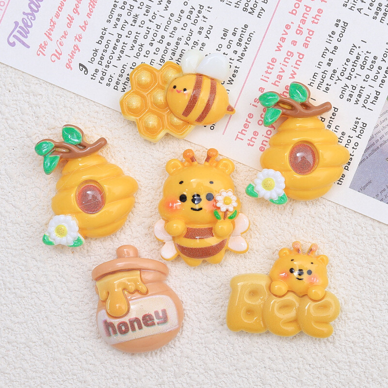 10tk Vaiguplaaster Cute Bee Cartoon Cream Adhesive Accessories Loomingulised materjalid DIY Aksessuaarid Juukseklambrid Vaigu Aksessuaarid
