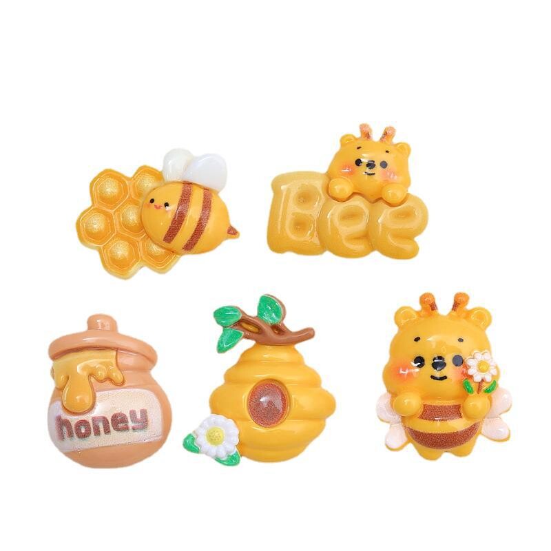 10tk Vaiguplaaster Cute Bee Cartoon Cream Adhesive Accessories Loomingulised materjalid DIY Aksessuaarid Juukseklambrid Vaigu Aksessuaarid