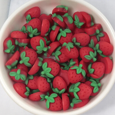 50 tk Mini Cartoon Fruit isetehtud telefoniümbris Juuksekaart Veetass Home Decor Juukselipsuvaigust küünematerjali pakk