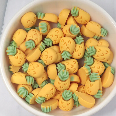 50 tk Mini Cartoon Fruit isetehtud telefoniümbris Juuksekaart Veetass Home Decor Juukselipsuvaigust küünematerjali pakk