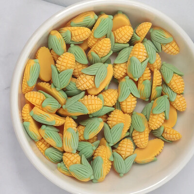 50 tk Mini Cartoon Fruit isetehtud telefoniümbris Juuksekaart Veetass Home Decor Juukselipsuvaigust küünematerjali pakk