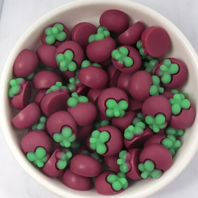 50 tk Mini Cartoon Fruit isetehtud telefoniümbris Juuksekaart Veetass Home Decor Juukselipsuvaigust küünematerjali pakk