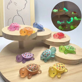 Карикатура Светеща костенурка Ягодов печат Костенурка Направи си сам Орнамент Светещи в тъмното Аксесоари от смола Аквариум Миниатюрен аквариум