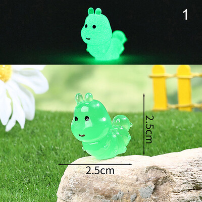 Карикатура Светеща костенурка Ягодов печат Костенурка Направи си сам Орнамент Светещи в тъмното Аксесоари от смола Аквариум Миниатюрен аквариум