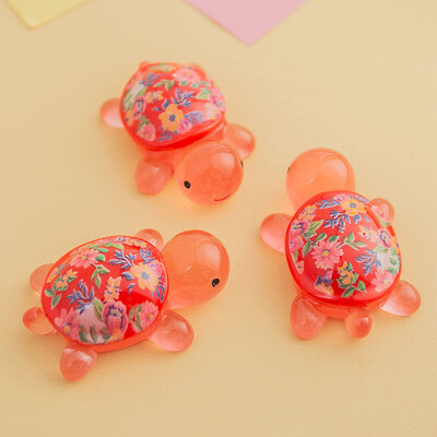 Карикатура Светеща костенурка Ягодов печат Костенурка Направи си сам Орнамент Светещи в тъмното Аксесоари от смола Аквариум Миниатюрен аквариум