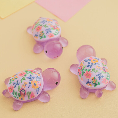 Карикатура Светеща костенурка Ягодов печат Костенурка Направи си сам Орнамент Светещи в тъмното Аксесоари от смола Аквариум Миниатюрен аквариум