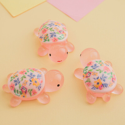 Карикатура Светеща костенурка Ягодов печат Костенурка Направи си сам Орнамент Светещи в тъмното Аксесоари от смола Аквариум Миниатюрен аквариум