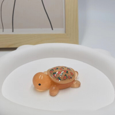 Карикатура Светеща костенурка Ягодов печат Костенурка Направи си сам Орнамент Светещи в тъмното Аксесоари от смола Аквариум Миниатюрен аквариум