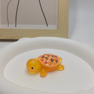 Карикатура Светеща костенурка Ягодов печат Костенурка Направи си сам Орнамент Светещи в тъмното Аксесоари от смола Аквариум Миниатюрен аквариум