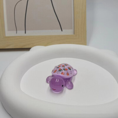 Карикатура Светеща костенурка Ягодов печат Костенурка Направи си сам Орнамент Светещи в тъмното Аксесоари от смола Аквариум Миниатюрен аквариум