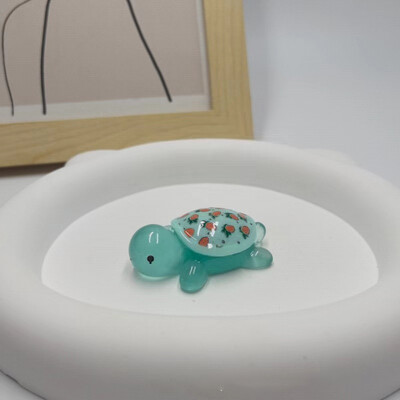 Карикатура Светеща костенурка Ягодов печат Костенурка Направи си сам Орнамент Светещи в тъмното Аксесоари от смола Аквариум Миниатюрен аквариум