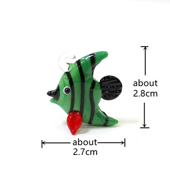 Аксесоари за декорация на аквариум Стъклена тропическа рибка Висулка Японски стил Висящи сладки морски животни Миниатюрни фигурки Орнаменти