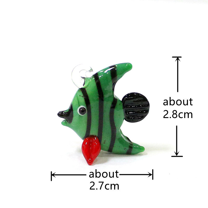 Αξεσουάρ διακόσμησης ενυδρείου Γυάλινο μενταγιόν τροπικό ψάρι Κρεμαστό ιαπωνικό στυλ Κρεμαστό χαριτωμένα θαλάσσια ζώα μικροσκοπικά ειδώλια Στολίδια