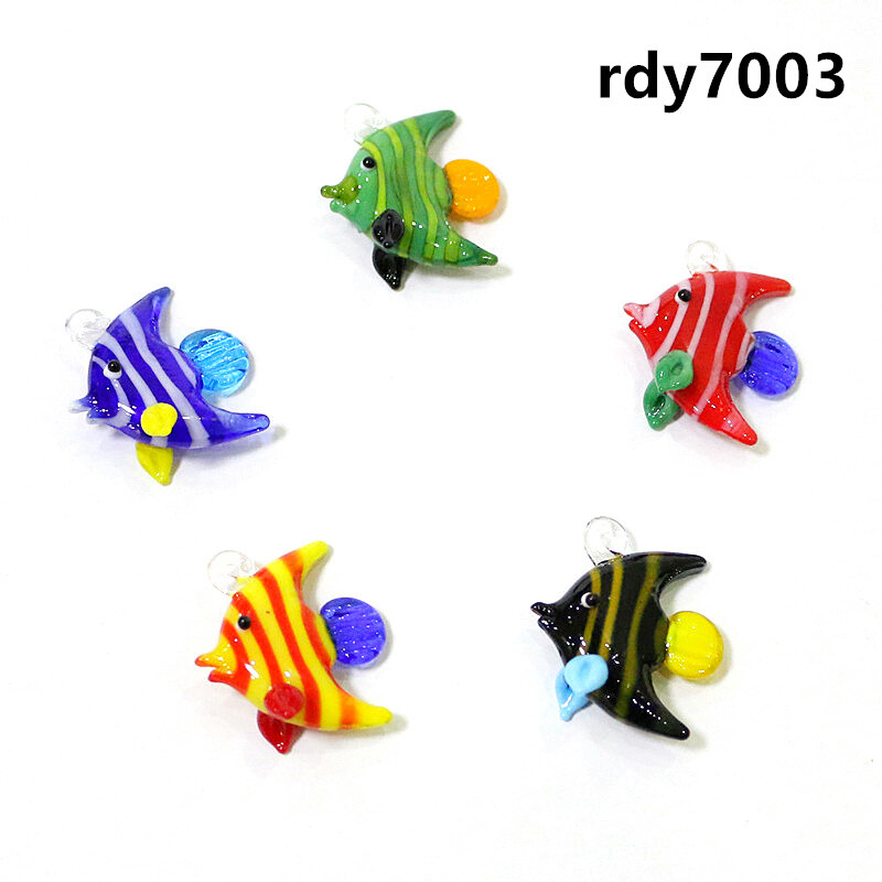 Αξεσουάρ διακόσμησης ενυδρείου Γυάλινο μενταγιόν τροπικό ψάρι Κρεμαστό ιαπωνικό στυλ Κρεμαστό χαριτωμένα θαλάσσια ζώα μικροσκοπικά ειδώλια Στολίδια