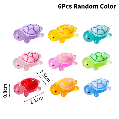 Φωτεινό τυπωμένο ειδώλιο χελώνας στολίδι μελισσών φράουλα χελώνα Micro Landscape Ενυδρείο Fish Tank Decor Εσωτερικό αυτοκινήτου