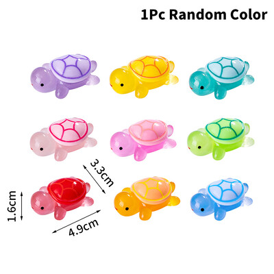 Φωτεινό τυπωμένο ειδώλιο χελώνας στολίδι μελισσών φράουλα χελώνα Micro Landscape Ενυδρείο Fish Tank Decor Εσωτερικό αυτοκινήτου