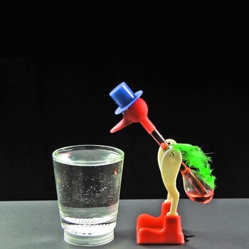 Creative Non-Stop Liquid Drinking Glass Lucky Bird Duck Bobbing Magic Prank Toy Образователна играчка Perpetual Motion Desk Decor