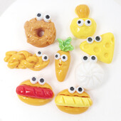 10 komada DIY pribor od smole Ručno rađeni materijali Svijetli kruh Pečenje plosnatog nakita Ukosnica Kućni dekor Magneti za hladnjak