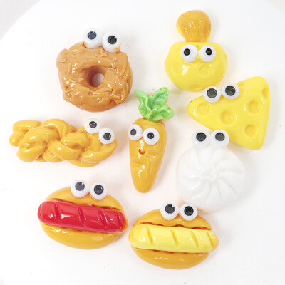 10 komada DIY pribor od smole Ručno rađeni materijali Svijetli kruh Pečenje plosnatog nakita Ukosnica Kućni dekor Magneti za hladnjak