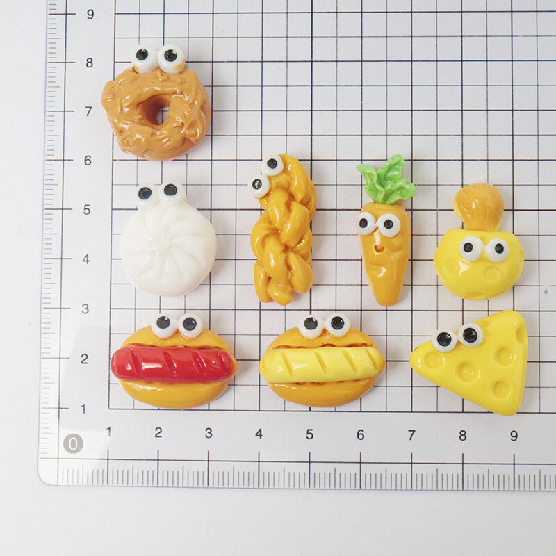 10 komada DIY pribor od smole Ručno rađeni materijali Svijetli kruh Pečenje plosnatog nakita Ukosnica Kućni dekor Magneti za hladnjak