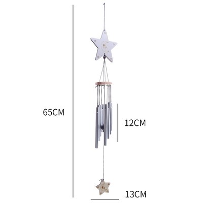 1 buc. clopoțel de vânt din bambus, culoare deschisă, cu cinci tuburi, coajă naturală de nucă de cocos, lemn, grădină și casă, decorare pentru uși agățate, cadou artizanat lucrat manual