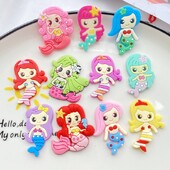 10 tk Uus armas multikas merineitsi seeria PVC painduv liim, lame tagasi DIY väljalõigete albumi kaunistus telefon käsitöö kaunistus