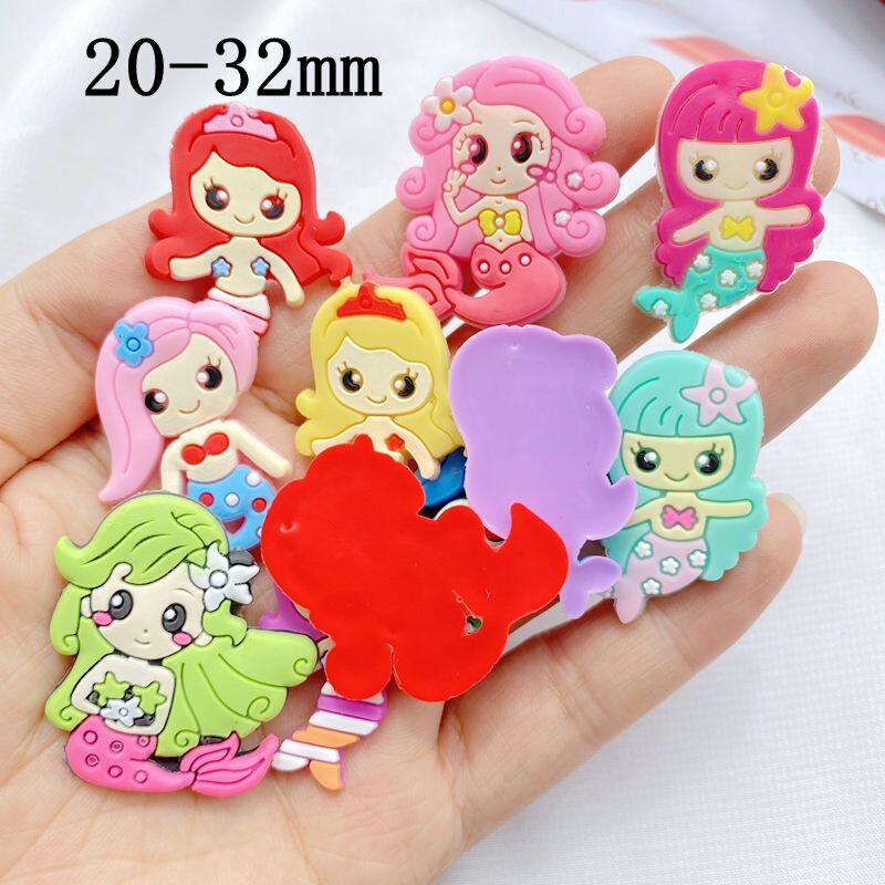 10 tk Uus armas multikas merineitsi seeria PVC painduv liim, lame tagasi DIY väljalõigete albumi kaunistus telefon käsitöö kaunistus